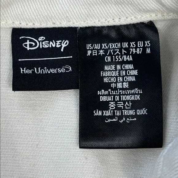 Disney Parks Rare Her Universe Mickey and Minnie Denim Jacket Sz XS - Picture 5 of 14
